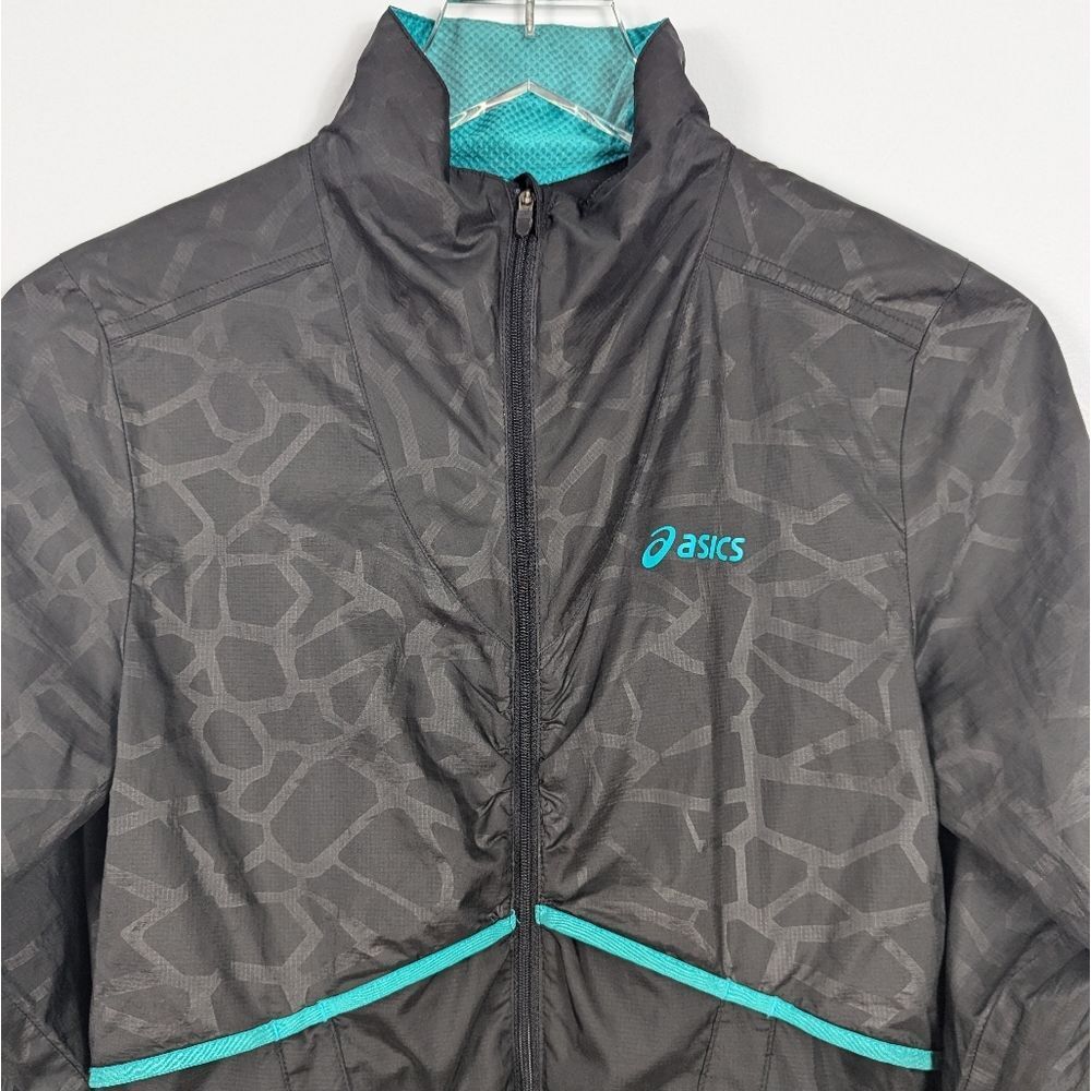 Asics Windbreaker Running Pullover Jacket Black A… - image 3